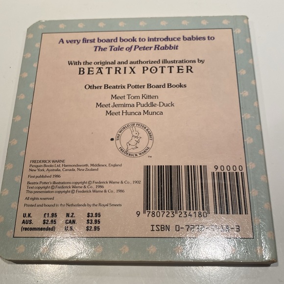 Vintage 1987 Set of 4 Beatrix Potter Board Books - Picture 4 of 14